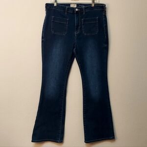 Pilcro Anthropologie Patch Pocket Flare Leg High Rise Jeans Size 31